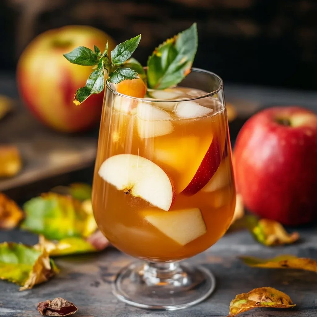 Karamell-Apfel-Spritz-Mocktail