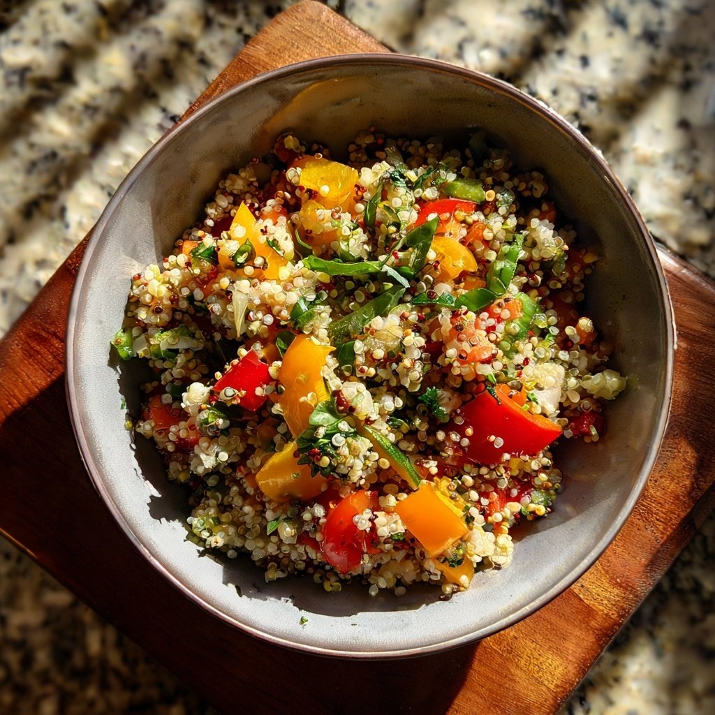 Bunter Quinoasalat Zum Grillen Mit Paprika