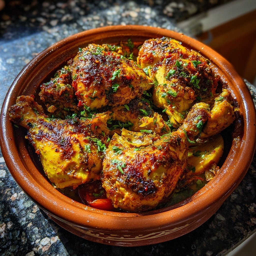 Internationale Küche Marokkanisches Hähnchen-Tagine