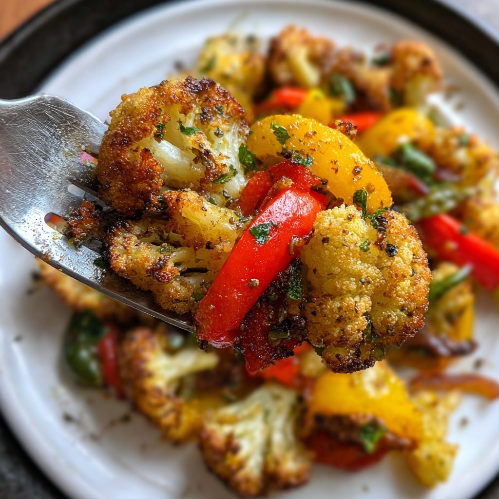 Blumenkohl Ofengemüse Mit Gewürzen