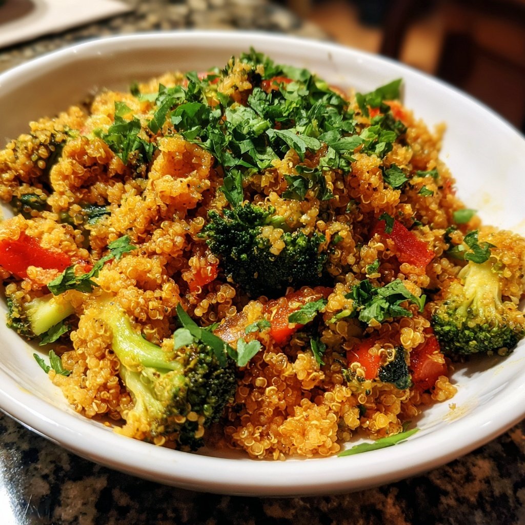 Brokkoli Quinoa Pfanne Proteinreich