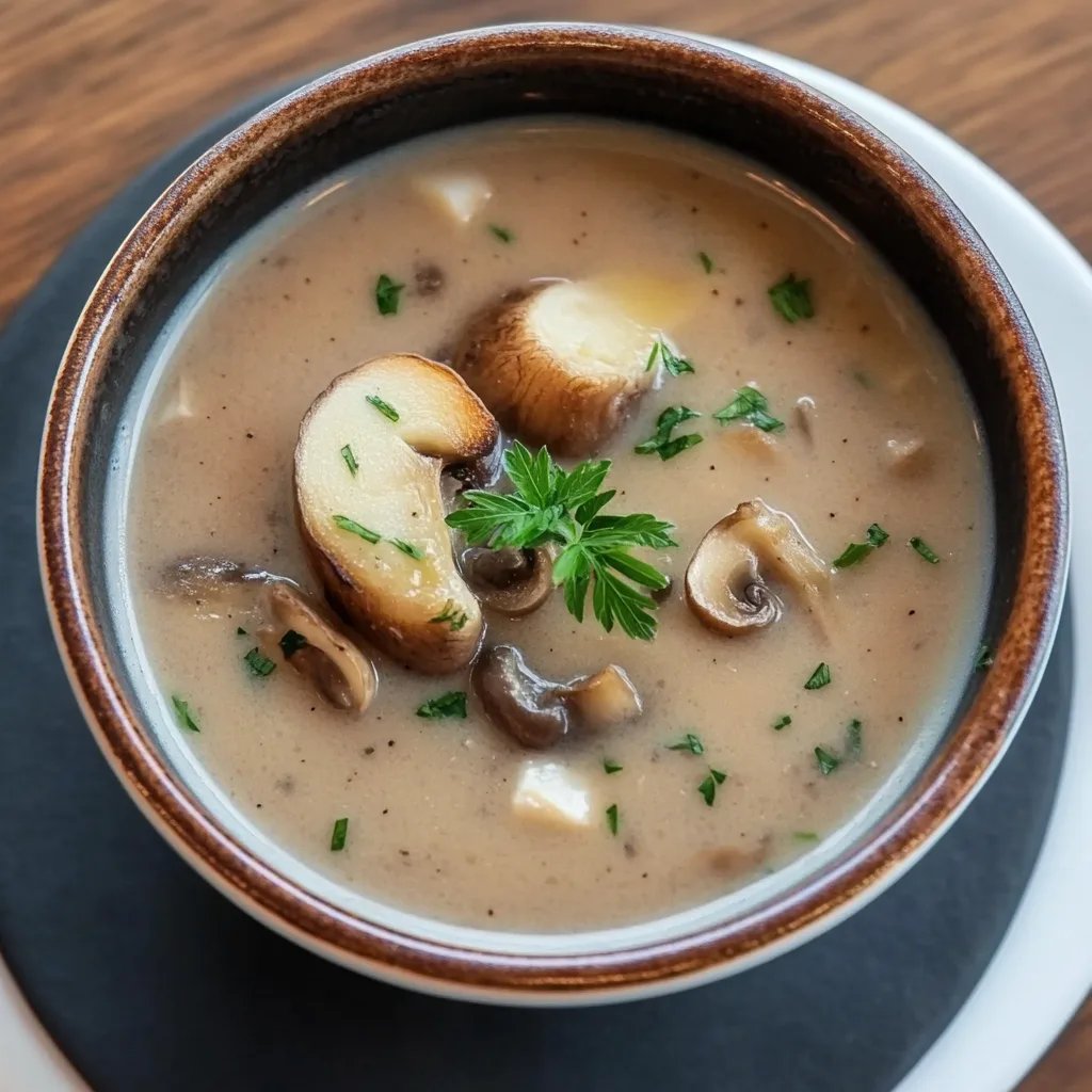 Maronen-Champignon-Suppe mit Thymian