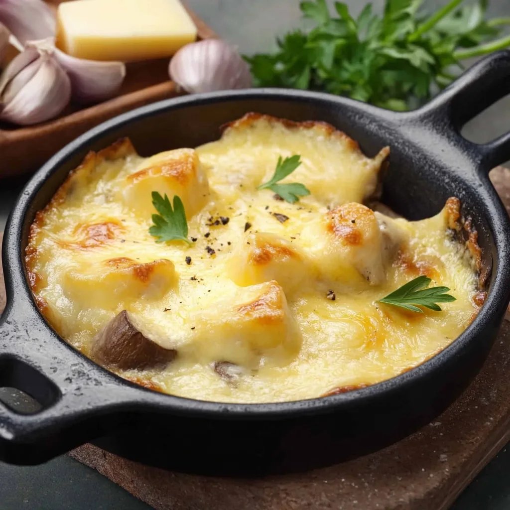 Raclette mit Pilzen und Käse