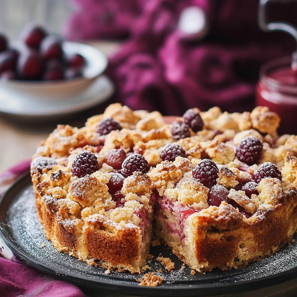 Pflaumenkuchen mit Zimtstreuseln
