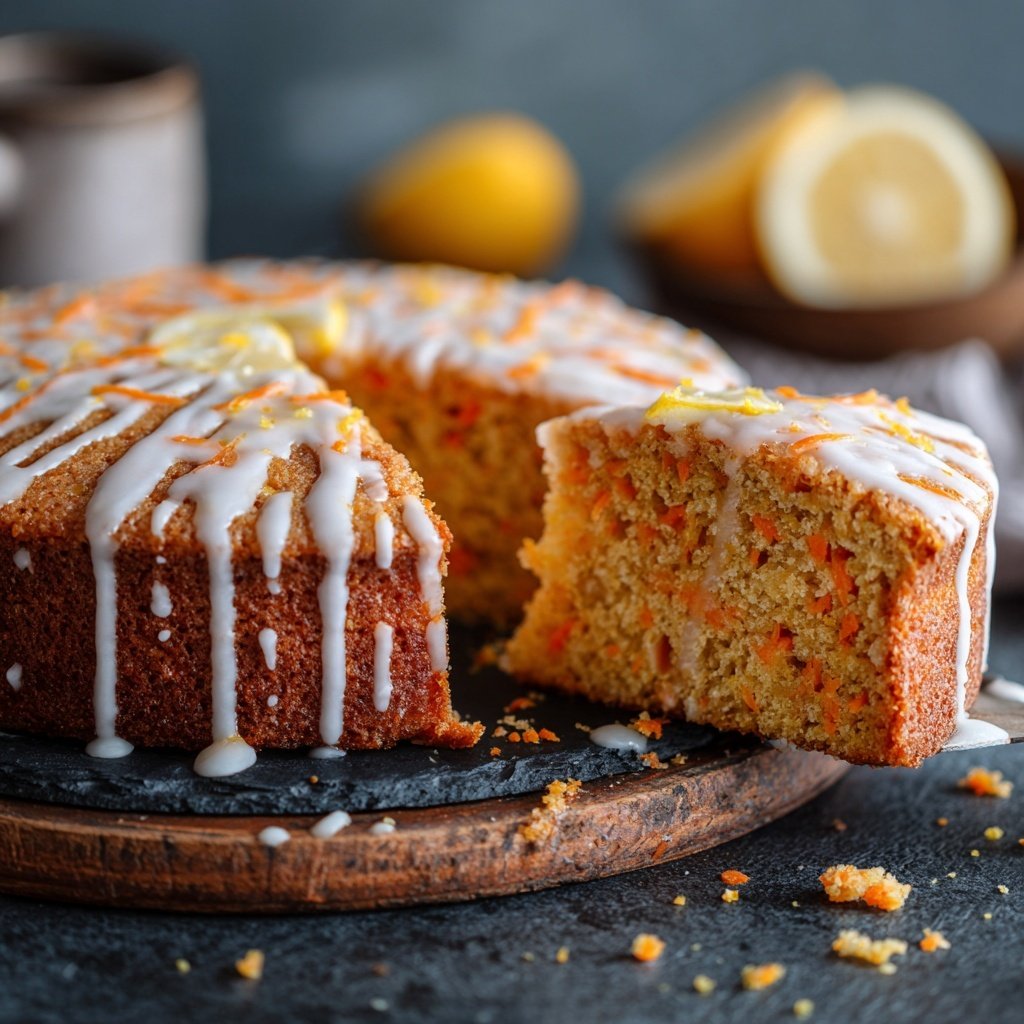Karottenkuchen Mit Zitronenguss