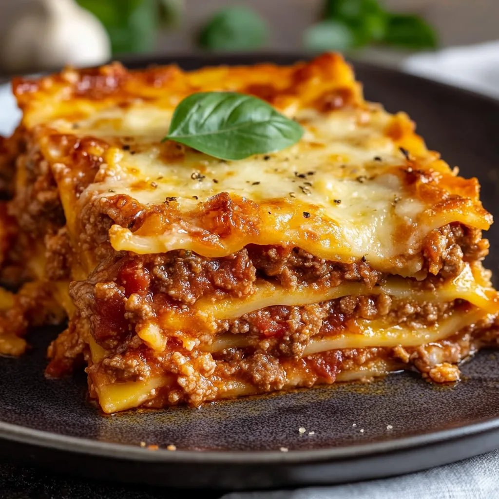 Klassische Lasagne Bolognese mit Bechamelsoße